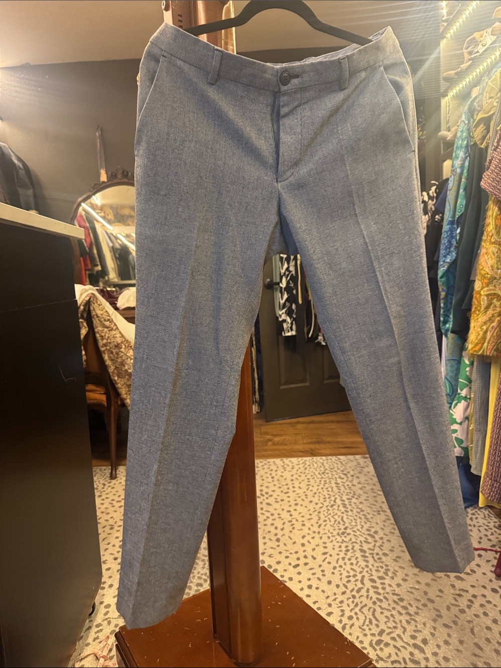 Men's Slim Dress Pants in Grey